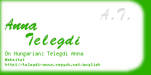 anna telegdi business card